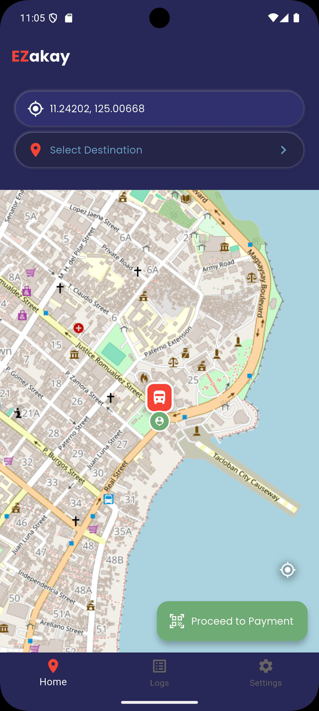 EZakay Map Interface